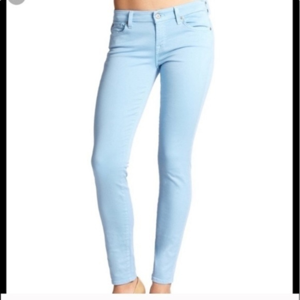 NWT 7 for all Mankind cornflower blue ankle skinny​